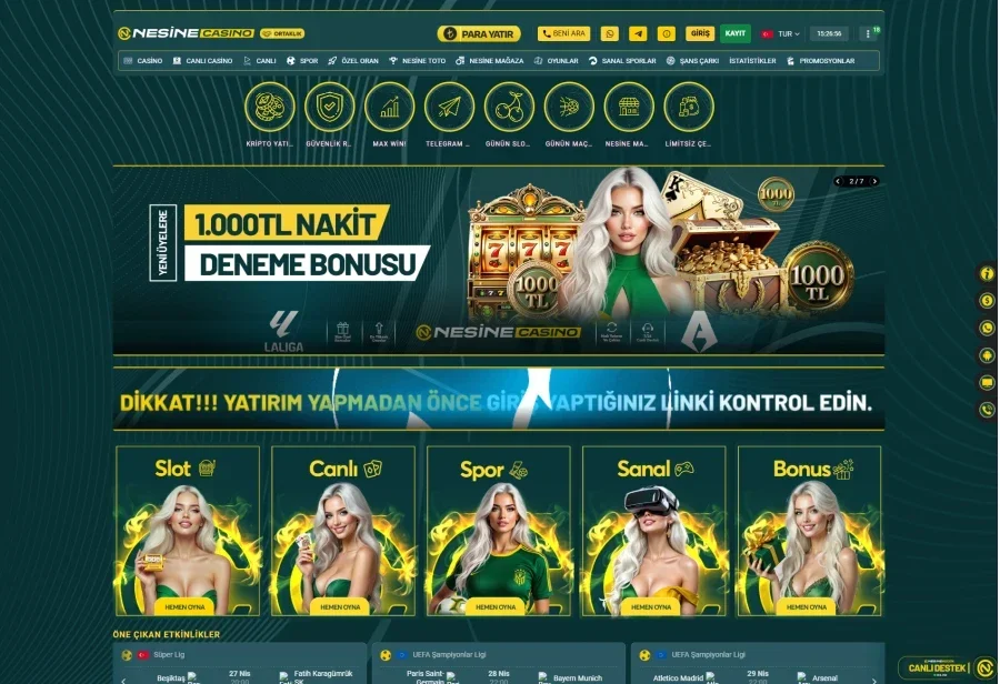 Nesine Casino ekran görüntüsü